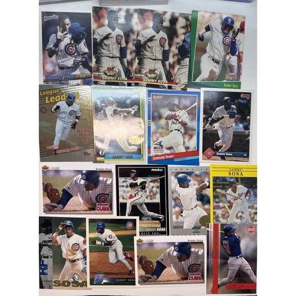 Sammy Sosa Bulk Card Lot x35 Cubs PSA Graded Slab x1 Topps Fleer Upper Deck Sammy Sosa Bulk Card Lot x35 Cubs PSA Graded Slab x1 Topps Fleer Upper Deck
